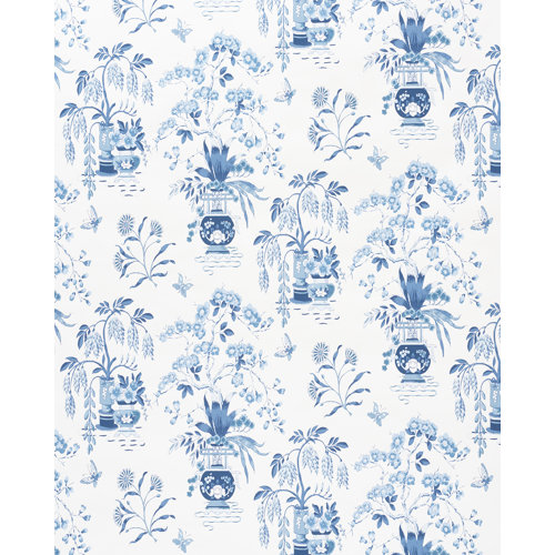 Schumacher Ming Vase 15' L x 54" W Wallpaper Roll Perigold